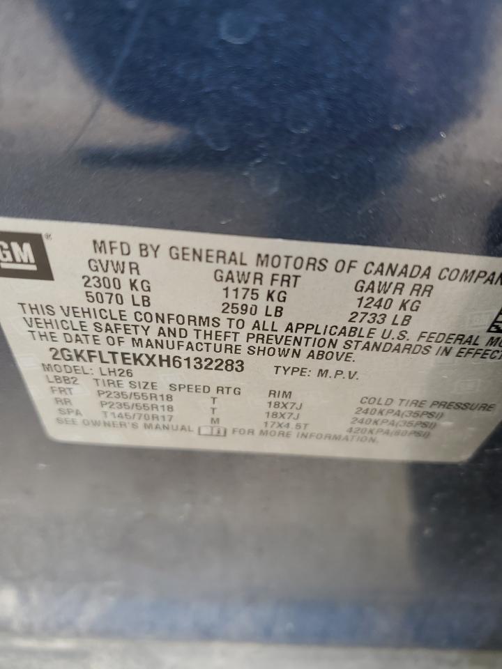 2GKFLTEKXH6132283 2017 GMC Terrain Sle