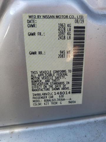 2020 Nissan Altima S VIN: 1N4BL4BV2LC148014 Lot: 51549974