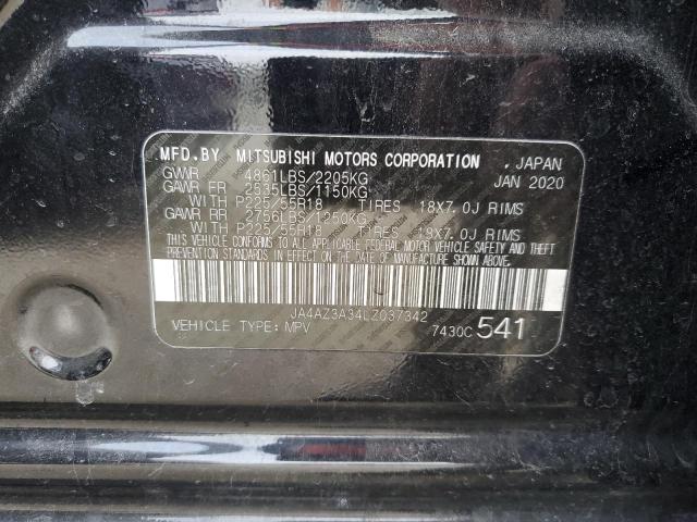 2020 Mitsubishi Outlander Se VIN: JA4AZ3A34LZ037342 Lot: 49063284