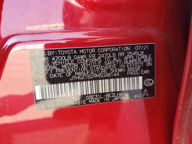 JTHGZ1B29M5048144 2021 LEXUS IS