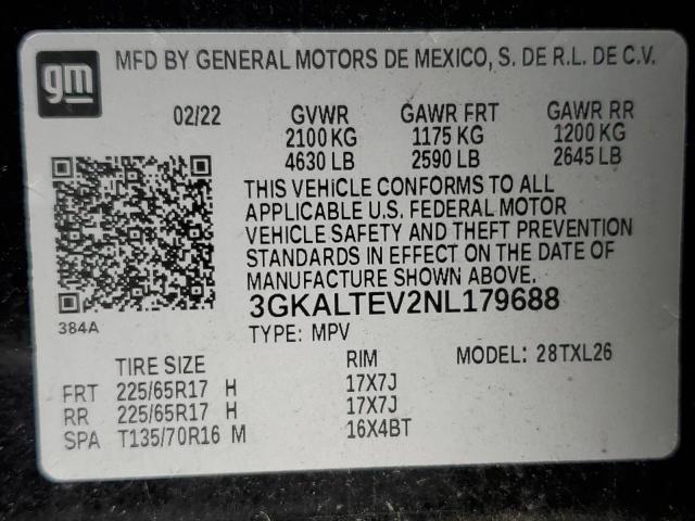2022 GMC TERRAIN SL 3GKALTEV2NL179688