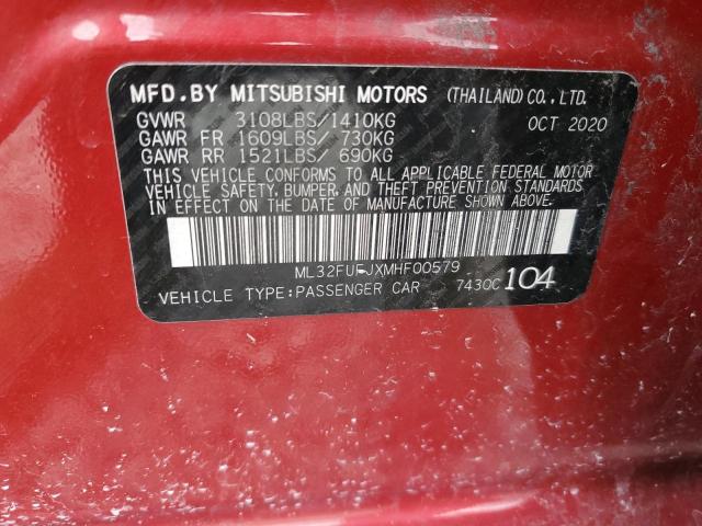 2021 MITSUBISHI MIRAGE G4 - ML32FUFJXMHF00579