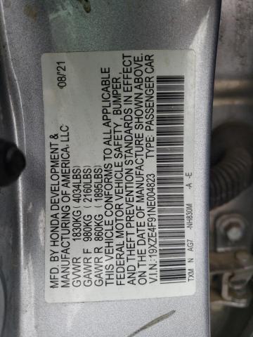 19XZE4F91NE004823 2022 Honda Insight Touring