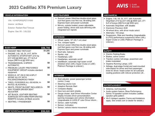 VIN 1GYKPDRS2PZ131690 2023 CADILLAC XT6 no.12