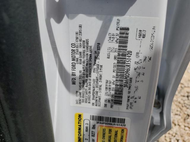 3FA6P0D96LR151420 2020 FORD FUSION - Image 12