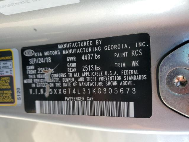 2019 Kia Optima Lx VIN: 5XXGT4L31KG305673 Lot: 52712474