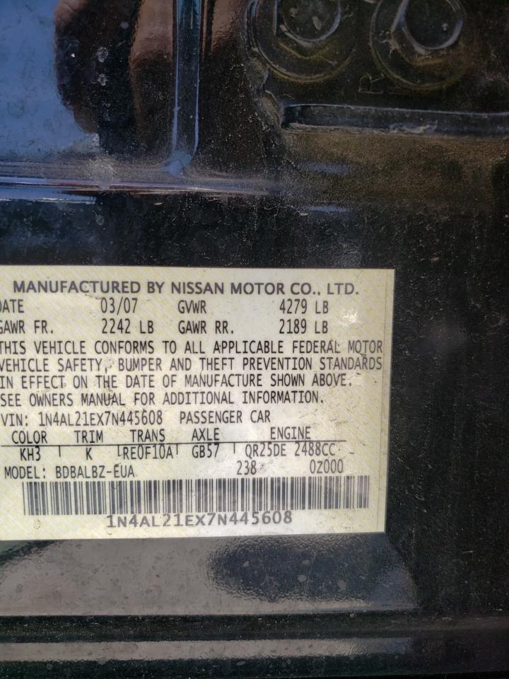 1N4AL21EX7N445608 2007 Nissan Altima 2.5
