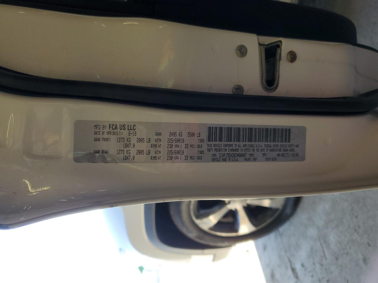 1C4PJMDX3KD480847 2019 Jeep Cherokee Limited