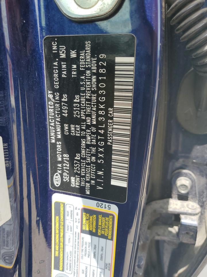 5XXGT4L38KG301829 2019 Kia Optima Lx