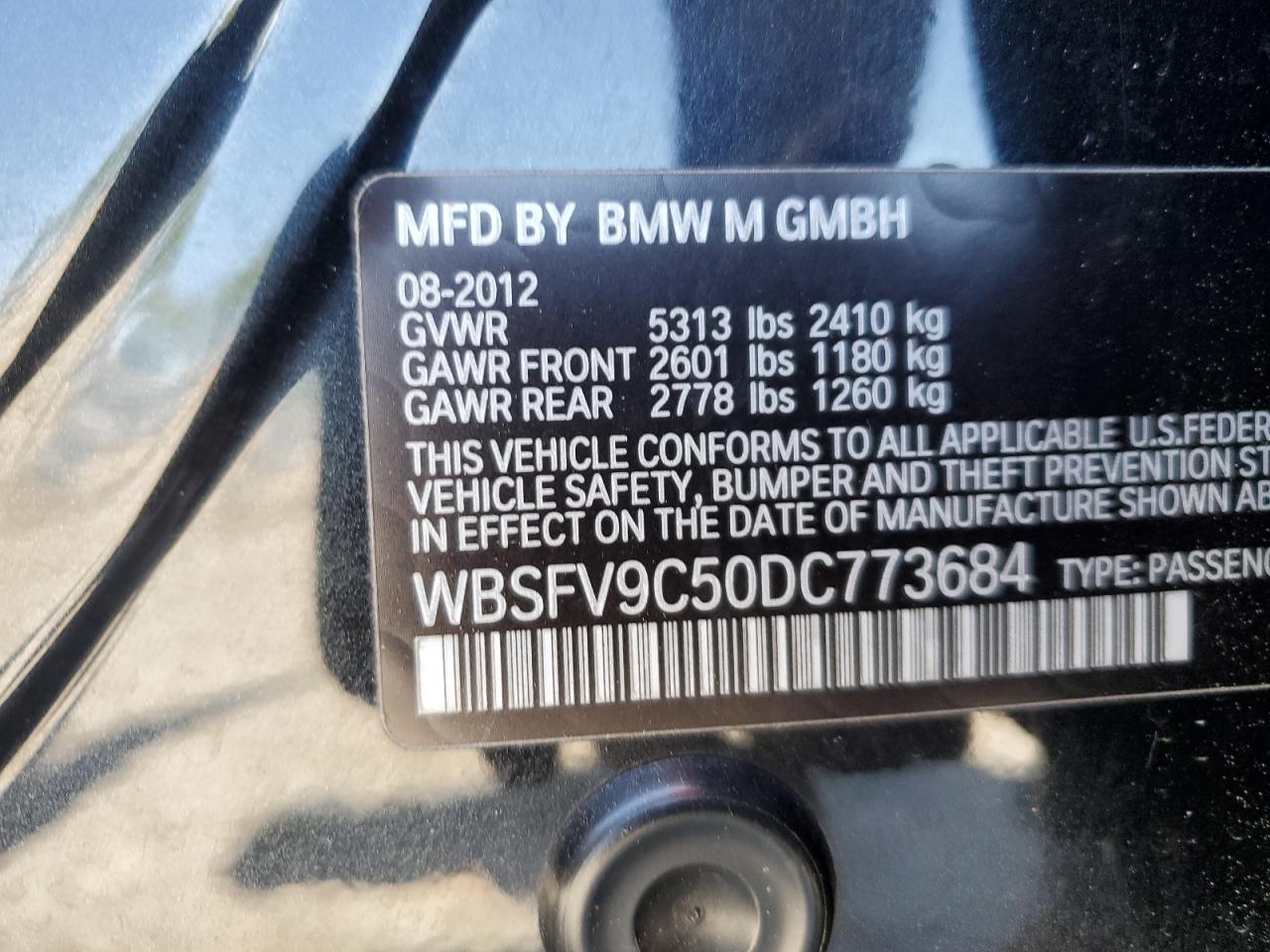 WBSFV9C50DC773684 2013 BMW M5