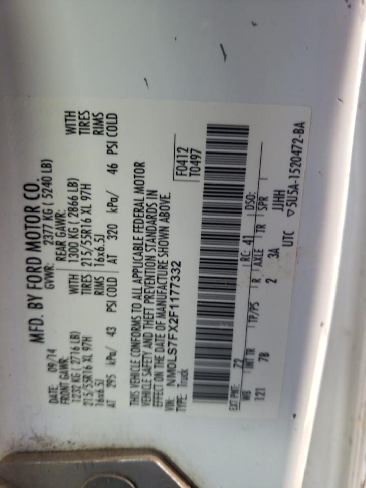 NM0LS7FX2F1177332 2015 Ford Transit Connect Xlt