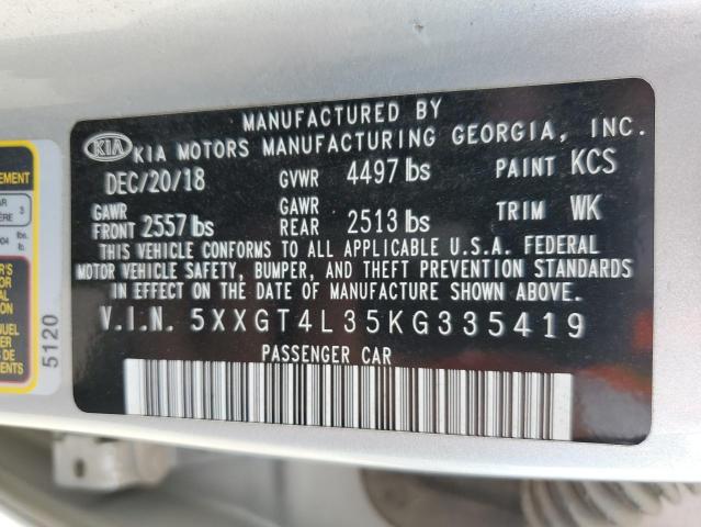 2019 Kia Optima Lx VIN: 5XXGT4L35KG335419 Lot: 51891444