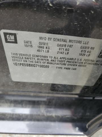 2016 CHEVROLET CRUZE - 1G1PE5SBXG7198589