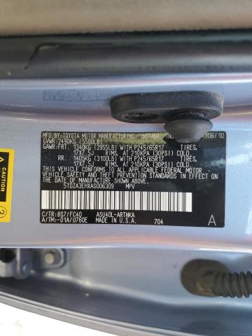 2010 Toyota Highlander VIN: 5TDZA3EHXAS006309 Lot: 39204673