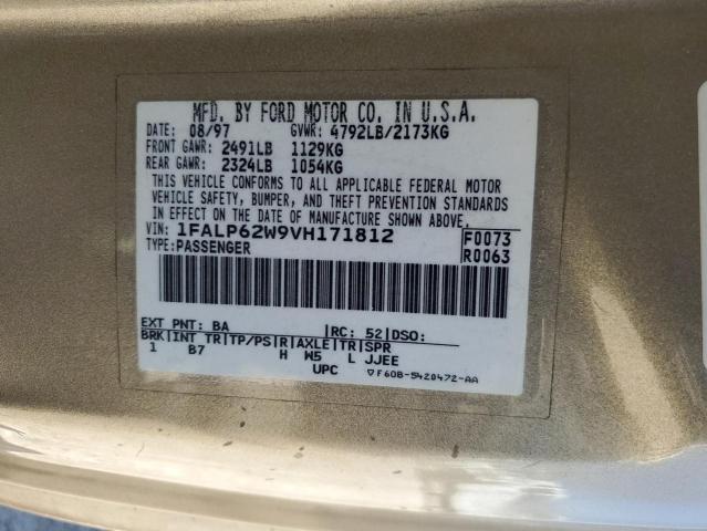 1997 Ford Thunderbird Lx VIN: 1FALP62W9VH171812 Lot: 50729144