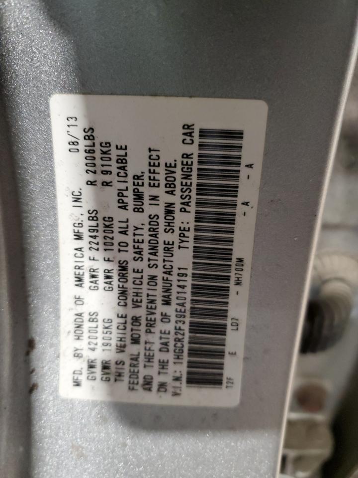 1HGCR2F39EA014191 2014 Honda Accord Lx