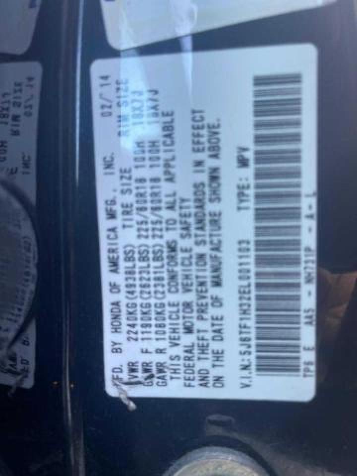 5j6tf1h32el001103 5J6TF1H32EL001103 2014 Honda Crosstour Ex
