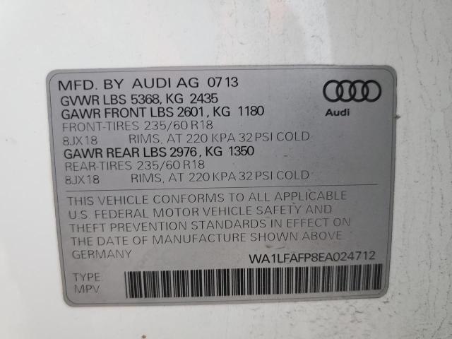 VIN WA1LFAFP8EA024712 2014 Audi Q5, Premium Plus no.12