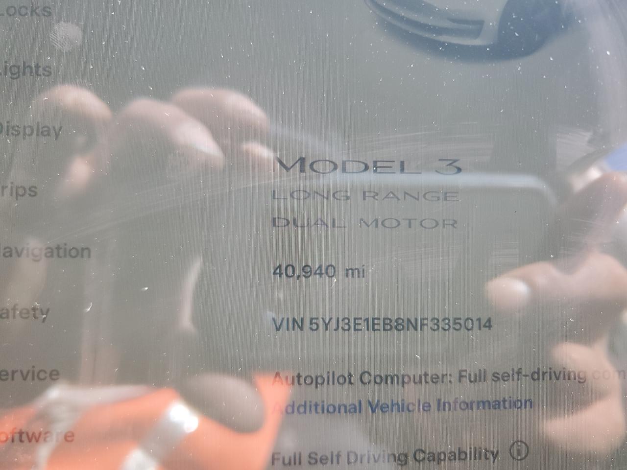 2022 Tesla Model 3 vin: 5YJ3E1EB8NF335014