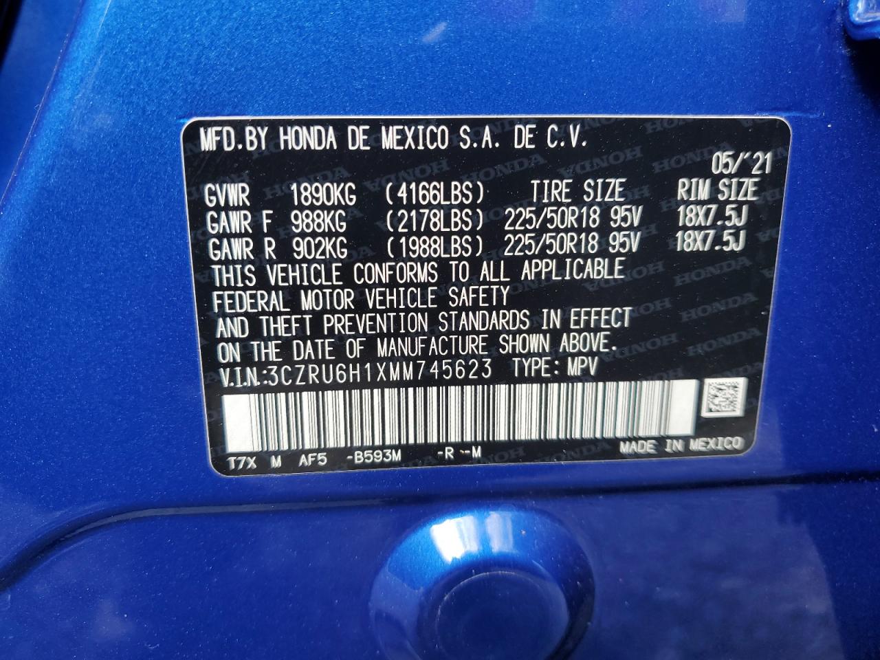 3CZRU6H1XMM745623 2021 Honda Hr-V Sport