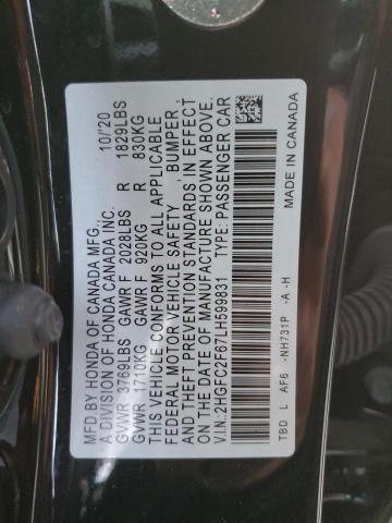2020 HONDA CIVIC LX - 2HGFC2F67LH599831