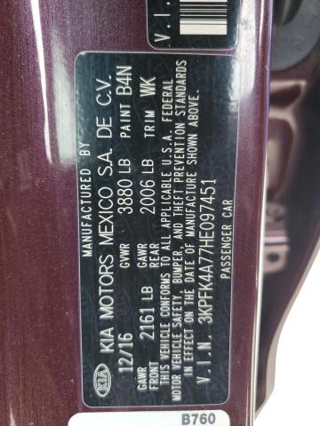 2017 KIA FORTE - 3KPFK4A77HE097451