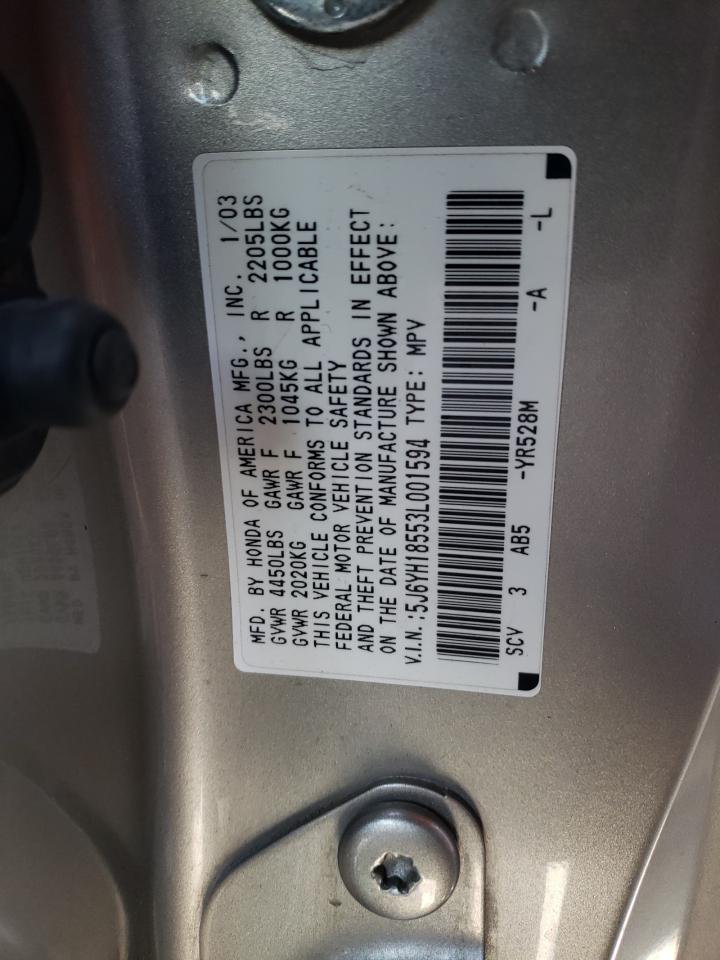 5j6yh18553l001594 5J6YH18553L001594 2003 Honda Element Ex
