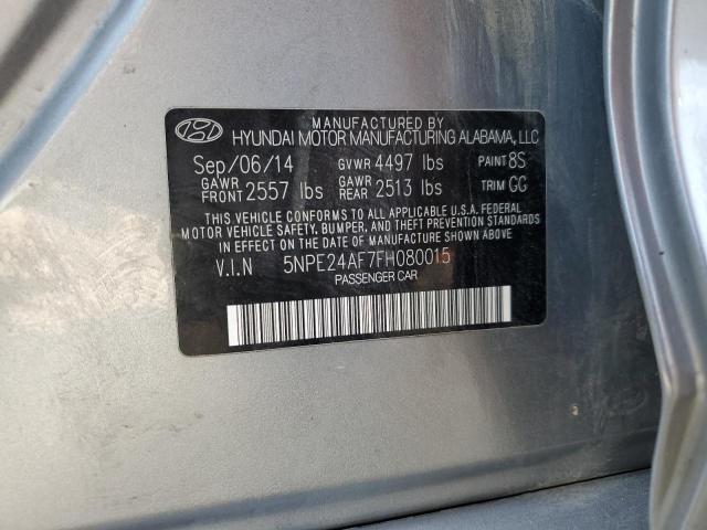 2015 Hyundai Sonata Se VIN: 5NPE24AF7FH080015 Lot: 52867104