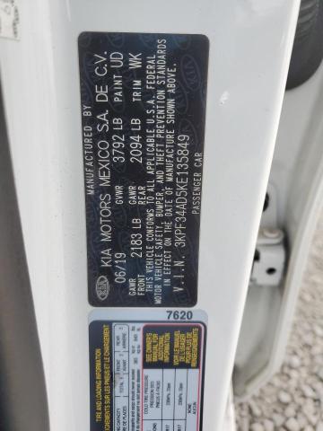 2019 Kia Forte Gt Line VIN: 3KPF34AD5KE135849 Lot: 51437554