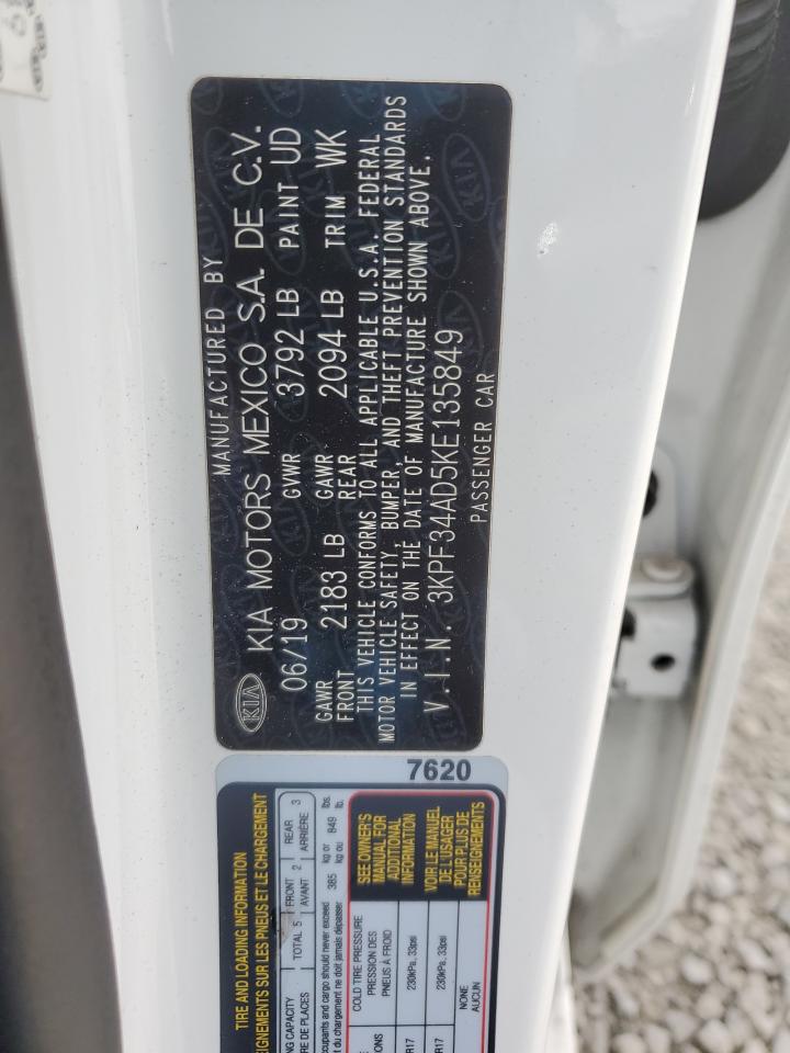 3KPF34AD5KE135849 2019 Kia Forte Gt Line