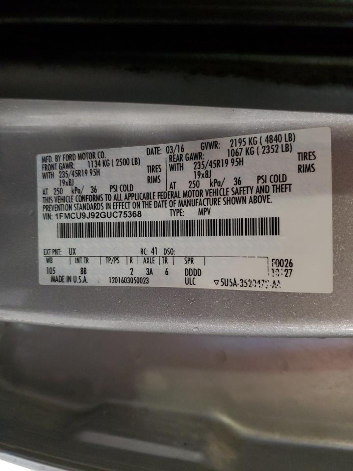 1FMCU9J92GUC75368 2016 Ford Escape Titanium