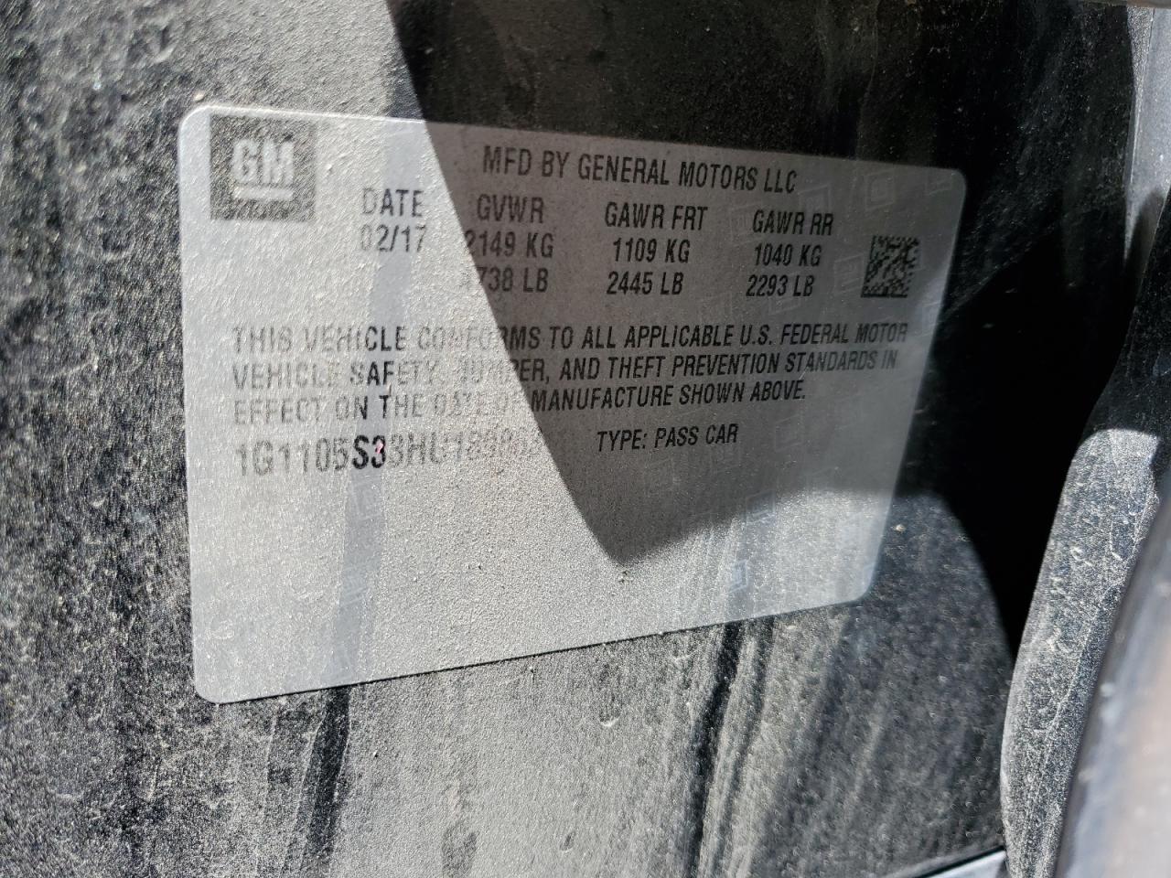 1G1105S33HU189863 2017 Chevrolet Impala Lt