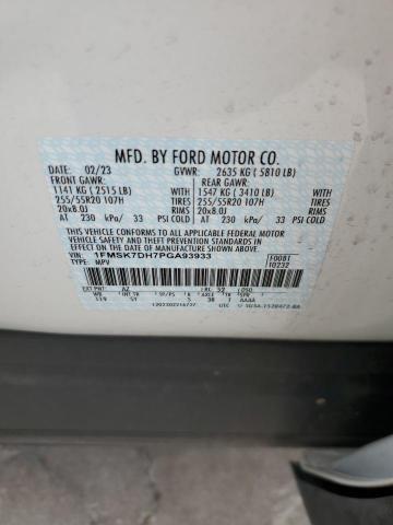 2023 Ford Explorer Xlt VIN: 1FMSK7DH7PGA93933 Lot: 49299114