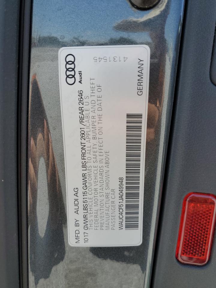 WAUC4CF51JA049948 2018 Audi S5 Prestige