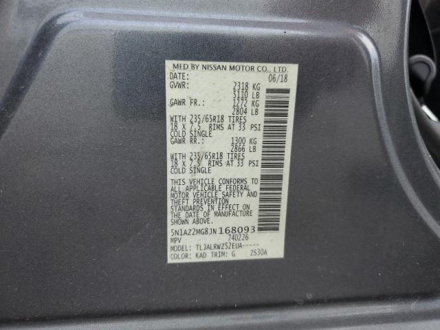 2018 Nissan Murano S VIN: 5N1AZ2MG8JN168093 Lot: 51628884