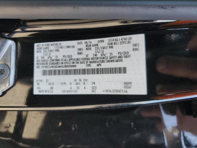 1FMCU9GD4HUB55990 2017 Ford Escape Se