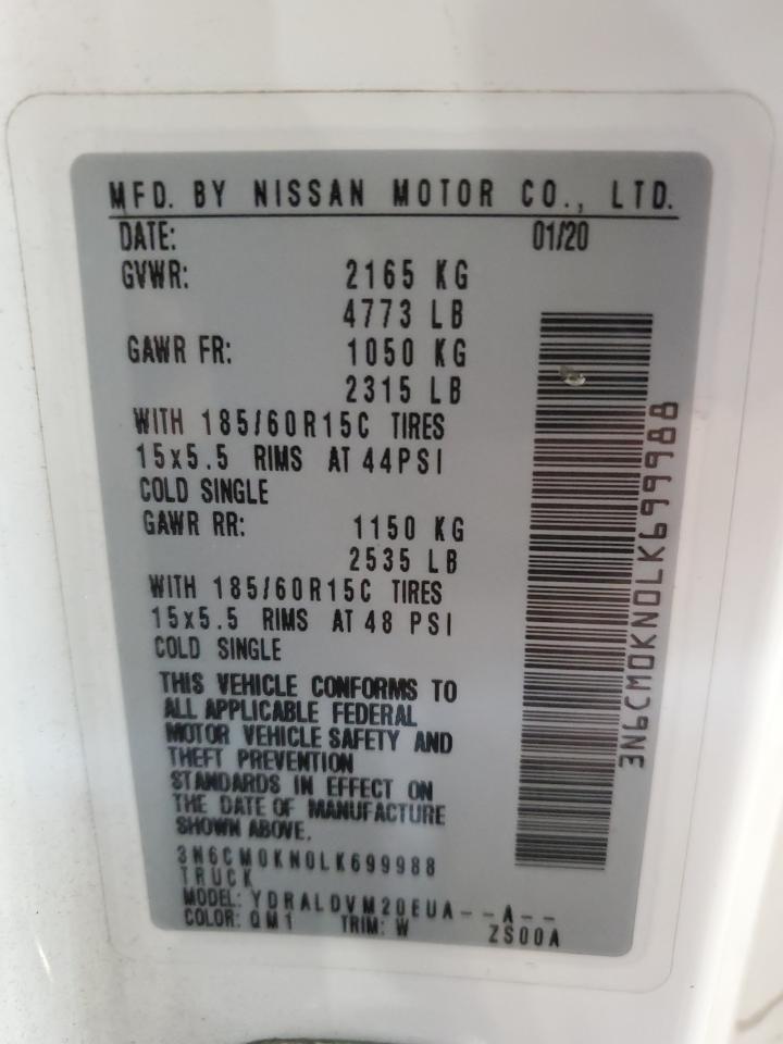 3N6CM0KN0LK699988 2020 Nissan Nv200 2.5S