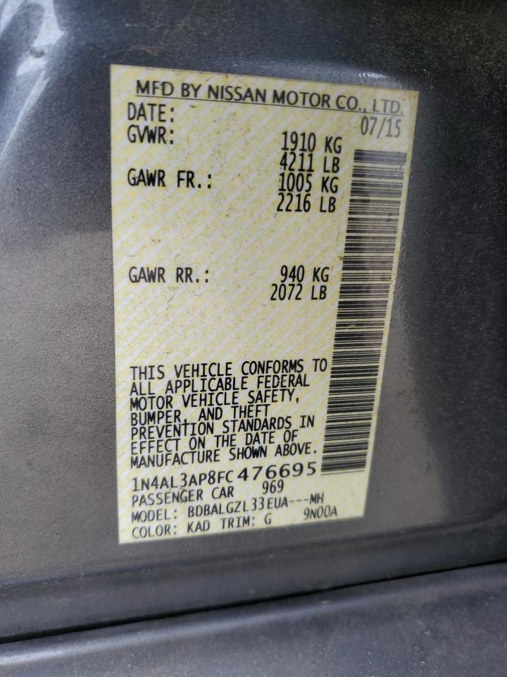 1N4AL3AP8FC476695 2015 Nissan Altima 2.5