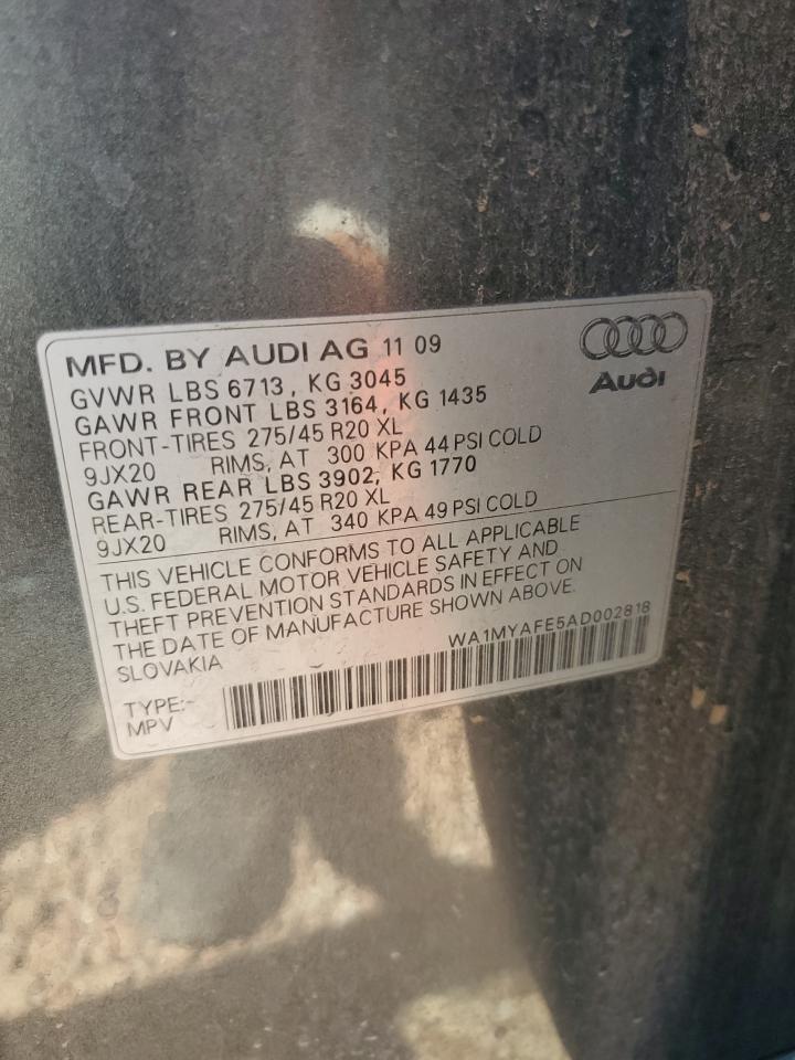 WA1MYAFE5AD002818 2010 Audi Q7 Premium Plus