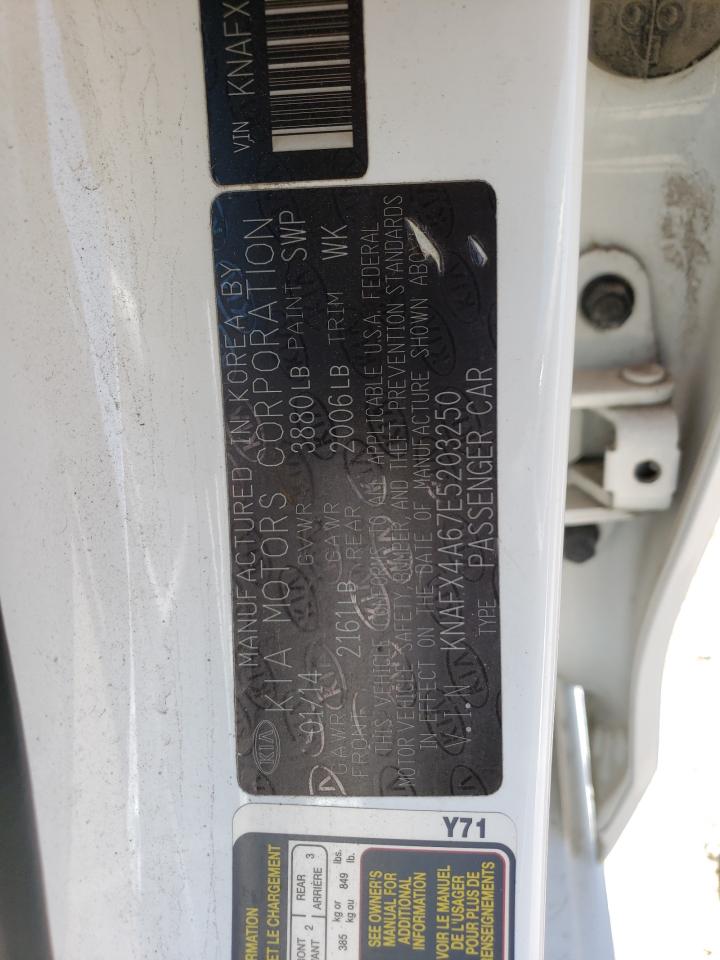 KNAFX4A67E5203250 2014 Kia Forte Lx