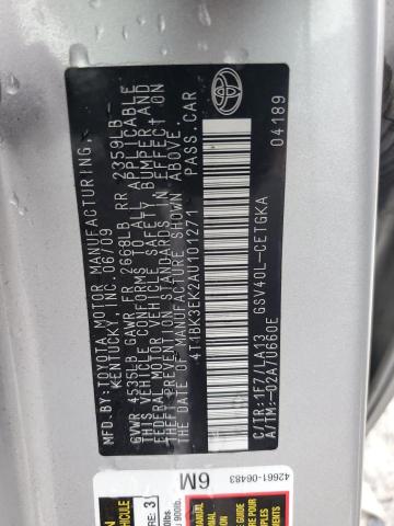 2010 Toyota Camry Se VIN: 4T1BK3EK2AU101271 Lot: 50180394