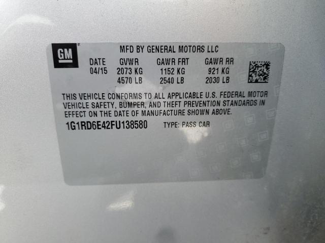 VIN 1G1RD6E42FU138580 2015 Chevrolet Volt no.12