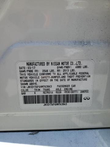 2017 Infiniti Q50 Premium VIN: JN1EV7AP4HM743943 Lot: 50004914