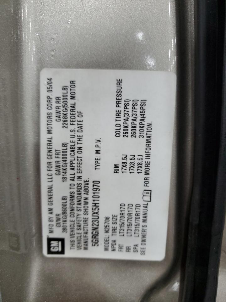 5GRGN23UX5H101970 2005 Hummer H2