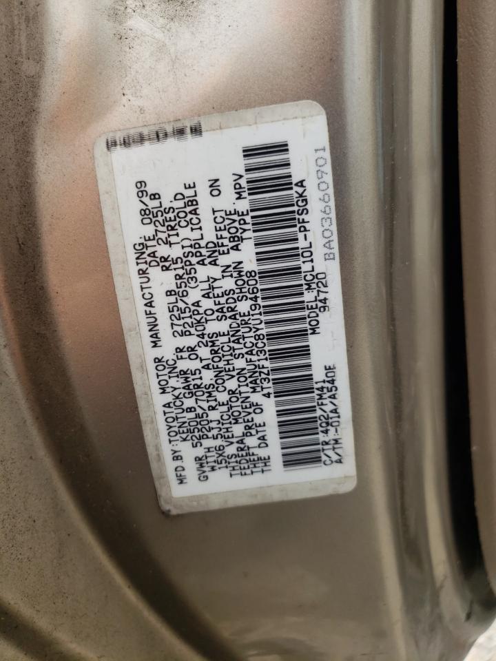 4T3ZF13C8YU194608 2000 Toyota Sienna Le