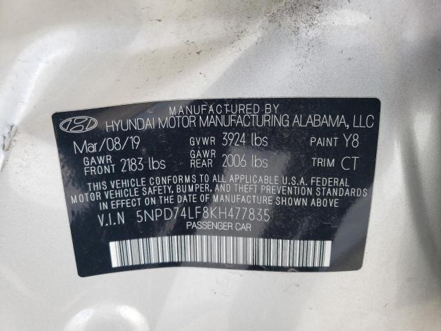 2019 HYUNDAI ELANTRA SE - 5NPD74LF8KH477835