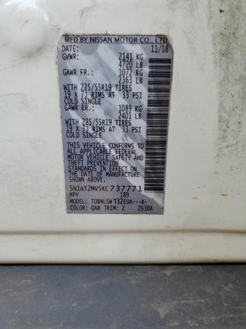 2019 Nissan Rogue S VIN: 5N1AT2MV5KC737771 Lot: 52294094