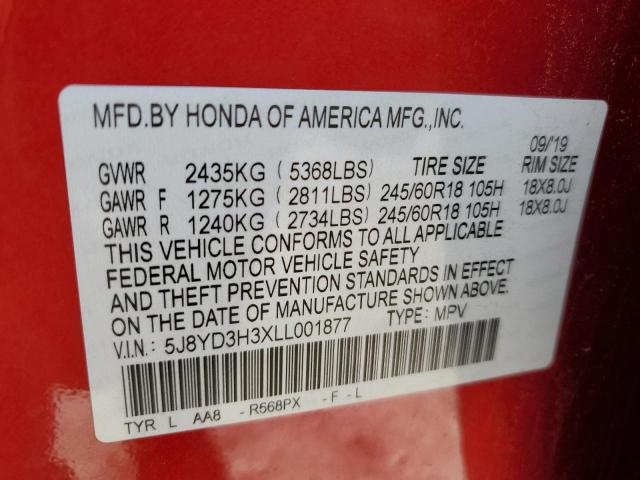 5J8YD3H3XLL001877 Acura MDX  13