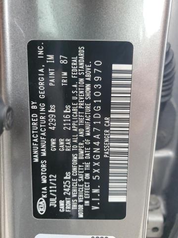 2013 Kia Optima Ex VIN: 5XXGN4A71DG103970 Lot: 50164844