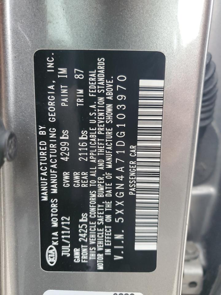 5XXGN4A71DG103970 2013 Kia Optima Ex